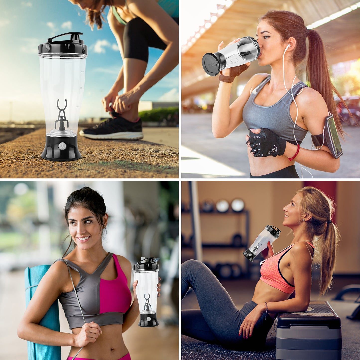 350ML Electric Protein Powder Mixing Cup Automatic Shaker Bottle